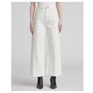 NWT Rag & Bone | White, Wide leg, high-rise jeans